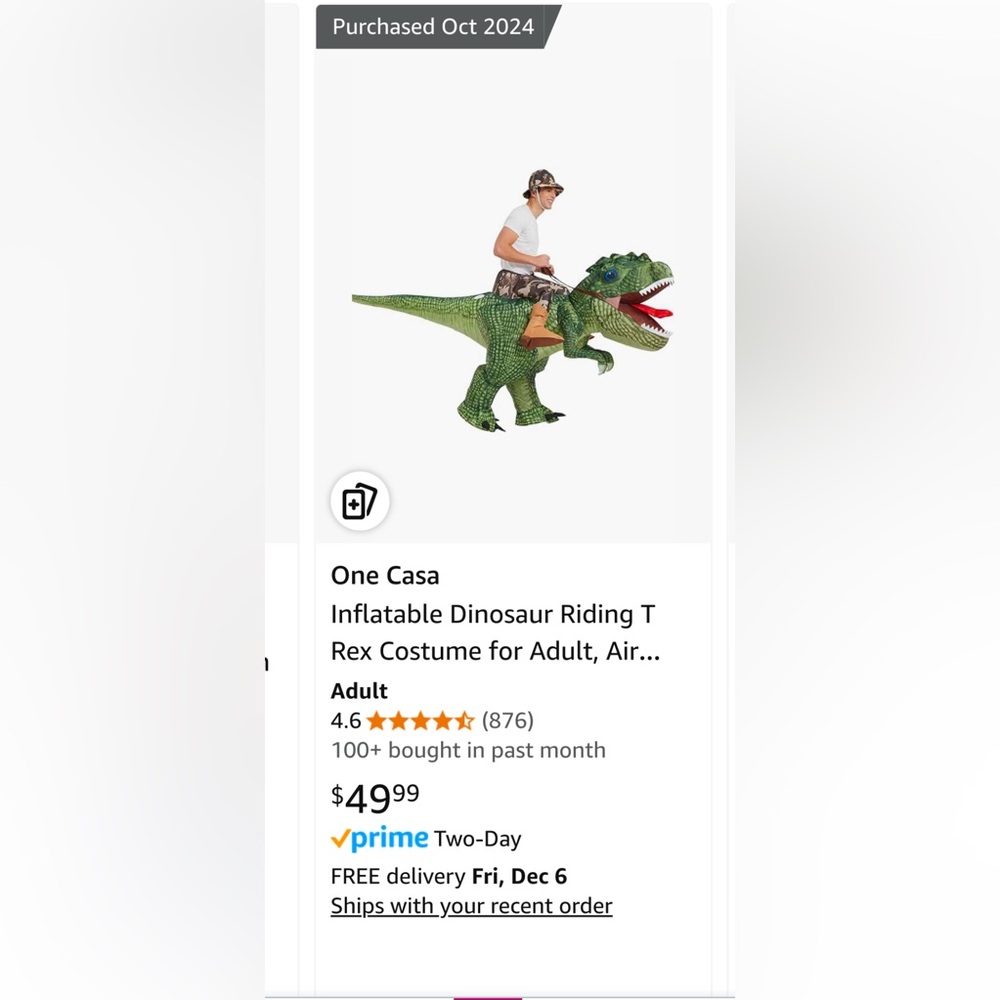 Adult Dinosaur Costume